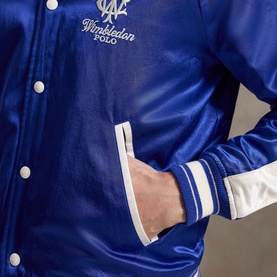 Wimbledon Logo Satin Bomber Jacket