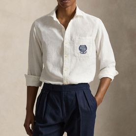 Wimbledon Logo Linen Shirt
