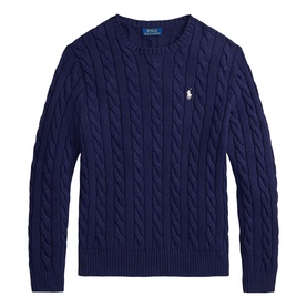Polo Player Logo Cable-Knit Sweater