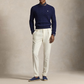 Polo Player Logo Cable-Knit Sweater