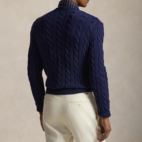 Polo Player Logo Cable-Knit Sweater
