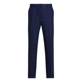 Textured Slub Linen Suit Trousers
