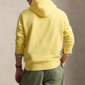 Loopback Logo Fleece Drawstring Hoodie