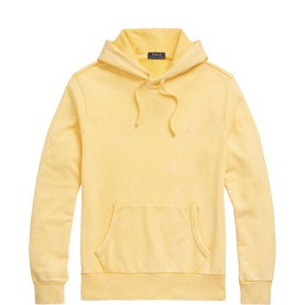 Loopback Logo Fleece Drawstring Hoodie