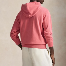 Loopback Logo Fleece Drawstring Hoodie