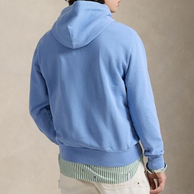 Loopback Logo Fleece Drawstring Hoodie