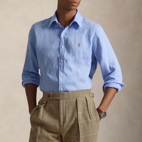 Polo Player Logo Linen Shirt