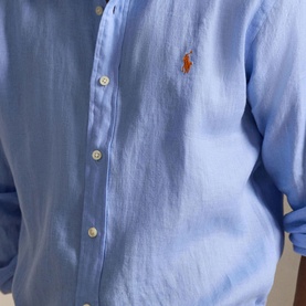 Polo Player Logo Linen Shirt