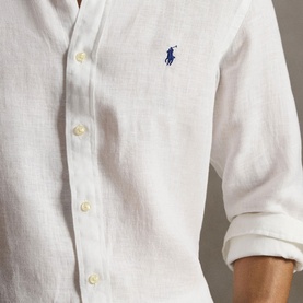Polo Player Logo Linen Shirt