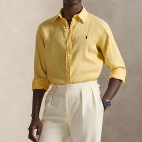Polo Player Logo Linen Shirt