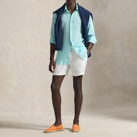 Polo Player Logo Linen Shirt