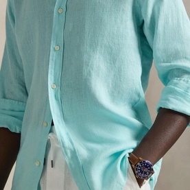 Polo Player Logo Linen Shirt