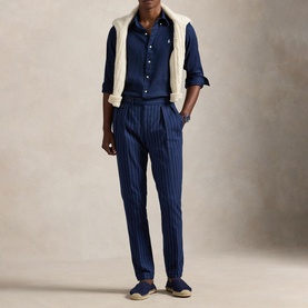 Polo Player Logo Linen Shirt