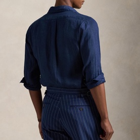 Polo Player Logo Linen Shirt