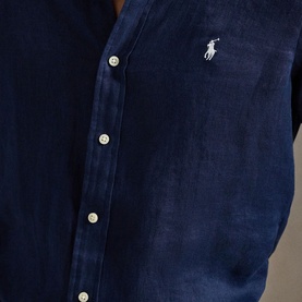 Polo Player Logo Linen Shirt