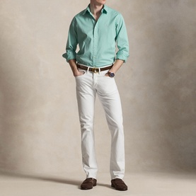 Pony Logo Featherweight Twill Casual Shirt