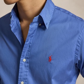 Pony Logo Featherweight Twill Casual Shirt