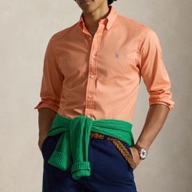 Pony Logo Featherweight Twill Casual Shirt