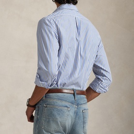 Striped Pony Logo Custom Broadcloth Shirt