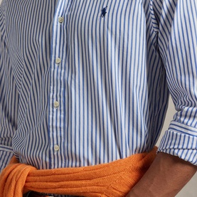 Striped Pony Logo Custom Broadcloth Shirt