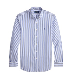 Striped Pony Logo Custom Broadcloth Shirt