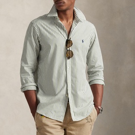 Striped Pony Logo Custom Broadcloth Shirt