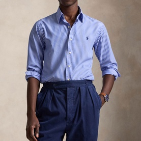 Pony Logo Striped Broadcloth Shirt