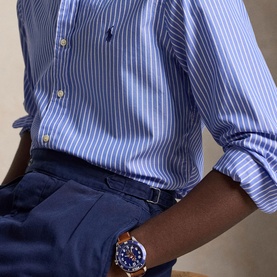 Pony Logo Striped Broadcloth Shirt