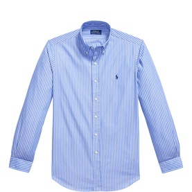 Pony Logo Striped Broadcloth Shirt