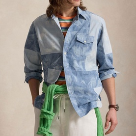 Patchwork Pony Logo Denim Shirt