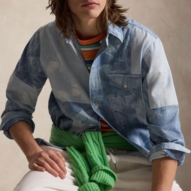 Patchwork Pony Logo Denim Shirt