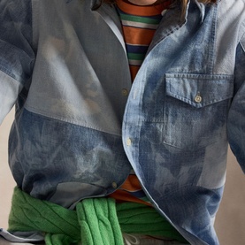 Patchwork Pony Logo Denim Shirt