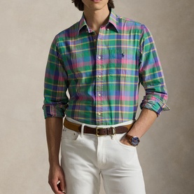 Pony Logo Check Chino Casual Shirt