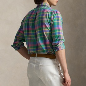 Pony Logo Check Chino Casual Shirt