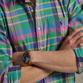 Pony Logo Check Chino Casual Shirt
