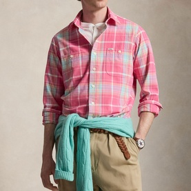 Logo Label Check Chino Workshirt