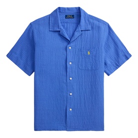 Pony Logo Seersucker Casual Shirt