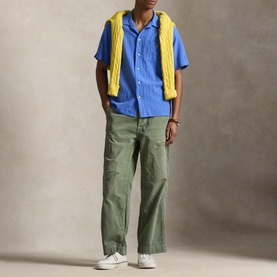 Pony Logo Seersucker Casual Shirt