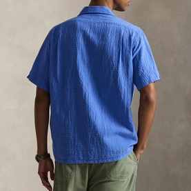 Pony Logo Seersucker Casual Shirt
