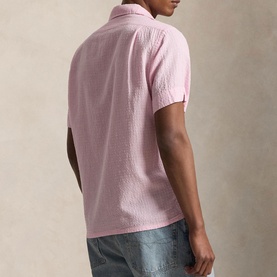 Pony Logo Seersucker Casual Shirt