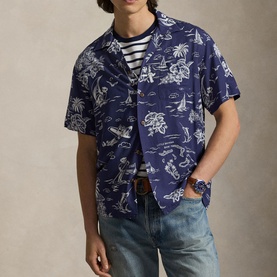 Polo Bear Logo Camp Casual Shirt