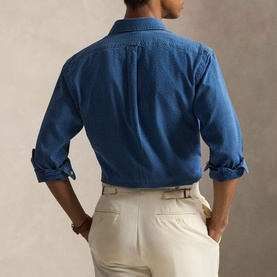 Polo Player Logo Seersucker Shirt