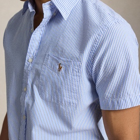 Prepster Pony Logo Striped Casual Shirt