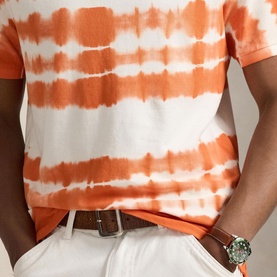 Pony Logo Tie-Dye Mesh Polo Shirt