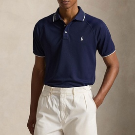 Wimbledon Logo Slim Fit Polo Shirt