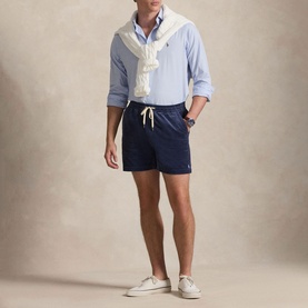 Prepster Pony Logo Drawstring Corduroy Shorts