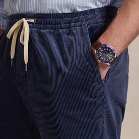 Prepster Pony Logo Drawstring Corduroy Shorts