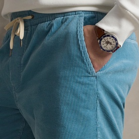 Prepster Pony Logo Drawstring Corduroy Shorts