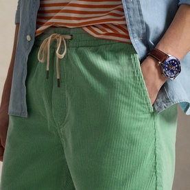 Prepster Pony Logo Drawstring Corduroy Shorts