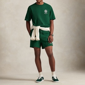 Crest Logo Relaxed Graphic Shorts